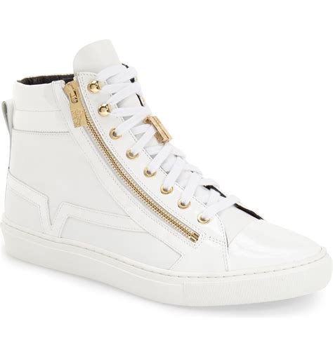 versace herren sneaker 2018|Versace zipped high top sneakers.